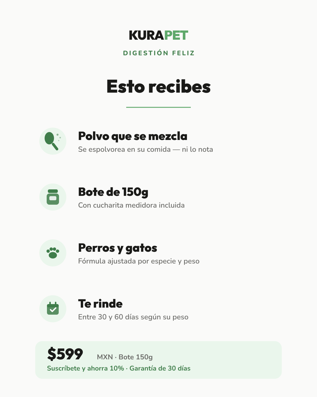DIGESTIÓN FELIZ — esto recibes: formato, tamaños y precio