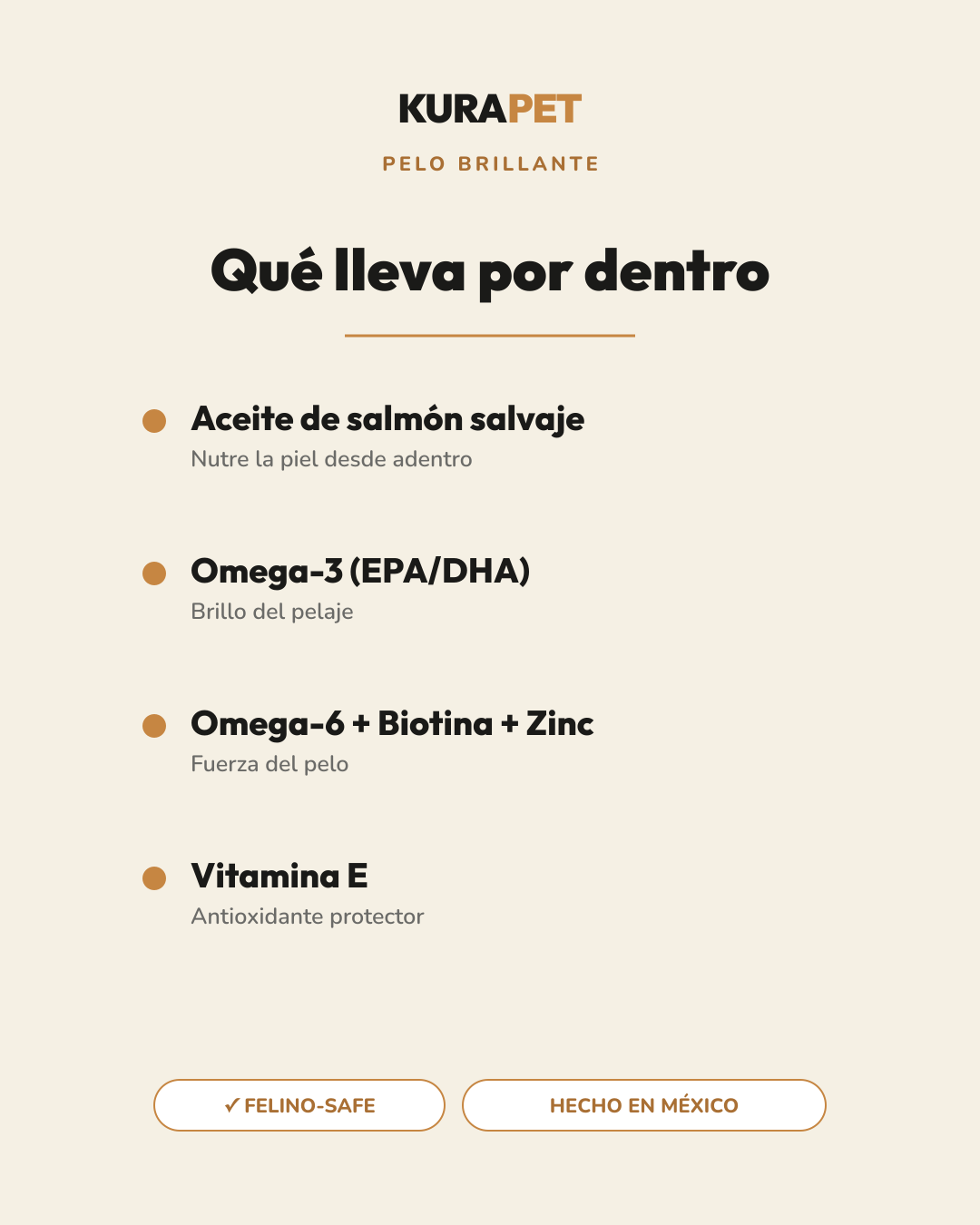 PELO BRILLANTE — ingredientes activos