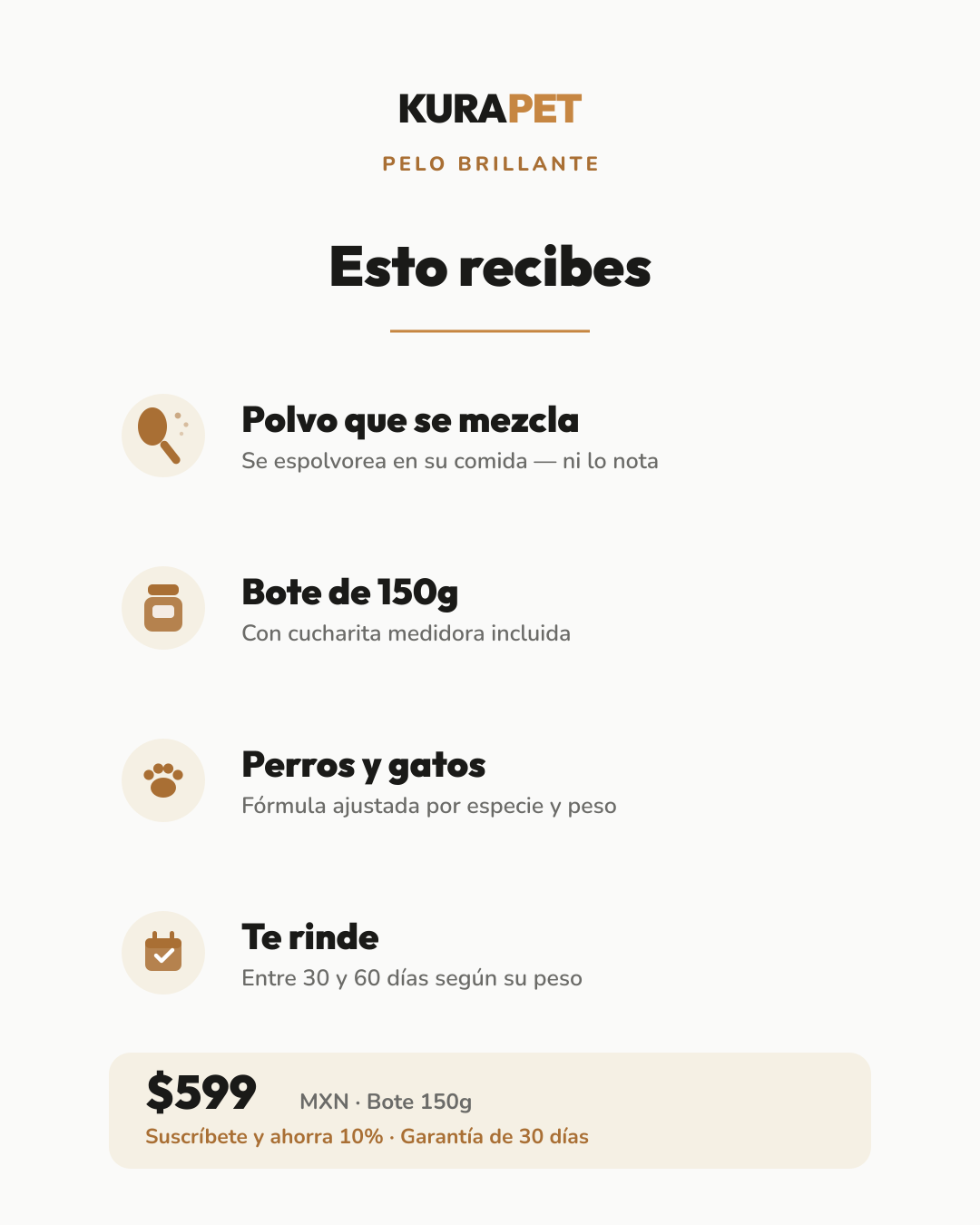 PELO BRILLANTE — esto recibes: formato, tamaños y precio